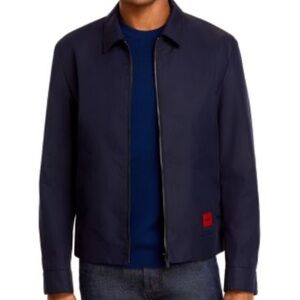 HUGO Black Trucker Jacket with Red Accent